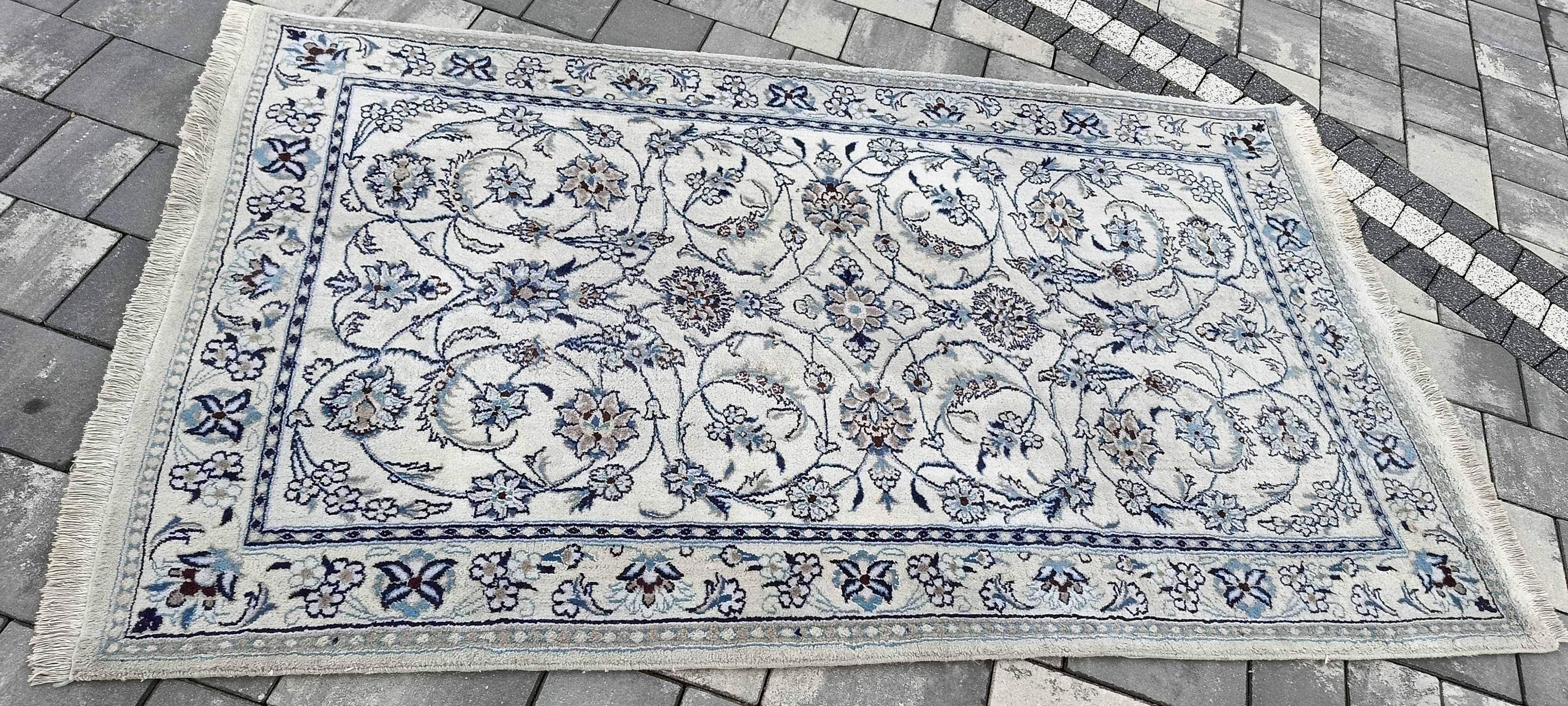 Nain dywan wełniany tkany ręcznie 202 x 102 cm wełna piękny