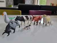 Figurki farma krowa, 2x byk, 2x owca, kaczka, krokodyl