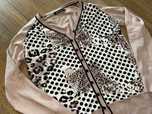 Śliczny cienki elegancki sweterek w panterkę  L/ XL