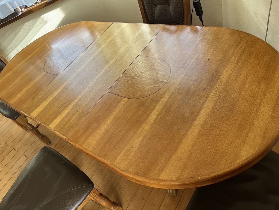 Stół dębowy do salonu - rozkładany super stan