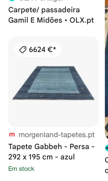 Tapete Persa em Lã Antiguidade