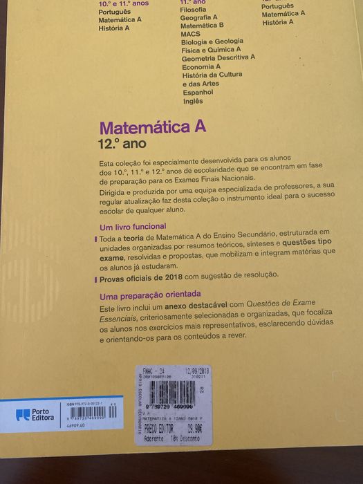 Preparação exame final matemática 12ºano