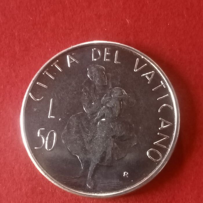 moeda de 50 liras vaticano