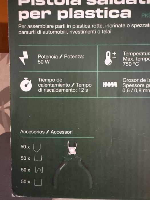 Maquina dd Soldar Plastico Parkside- Nova