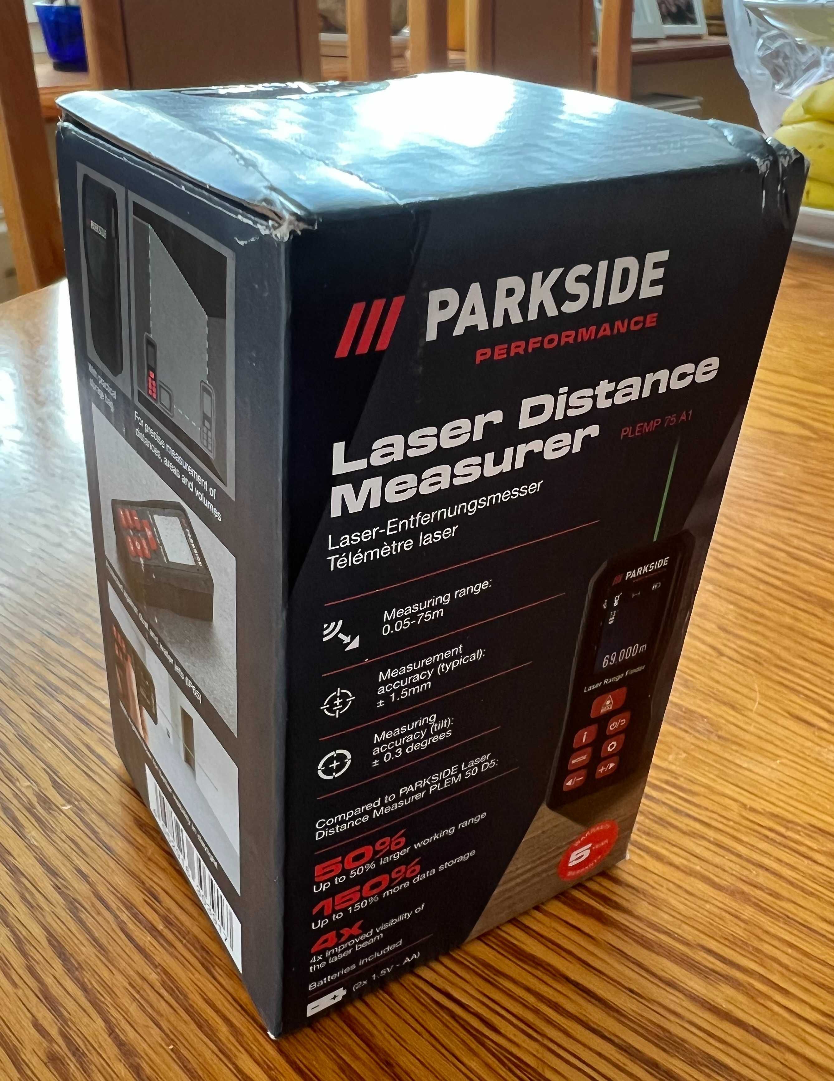 Dalmierz laserowy Parkside PERFORMANCE PLEMP 75 zasięg 75m NOWOŚĆ
