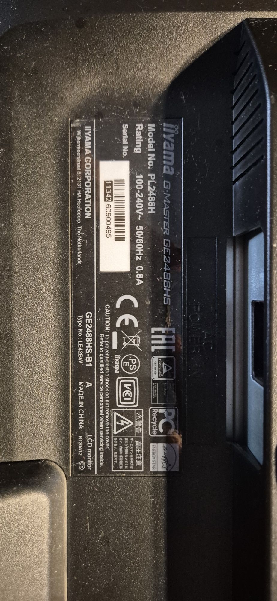 Monitor iyama GE2488HS z uchwytem nablatowym