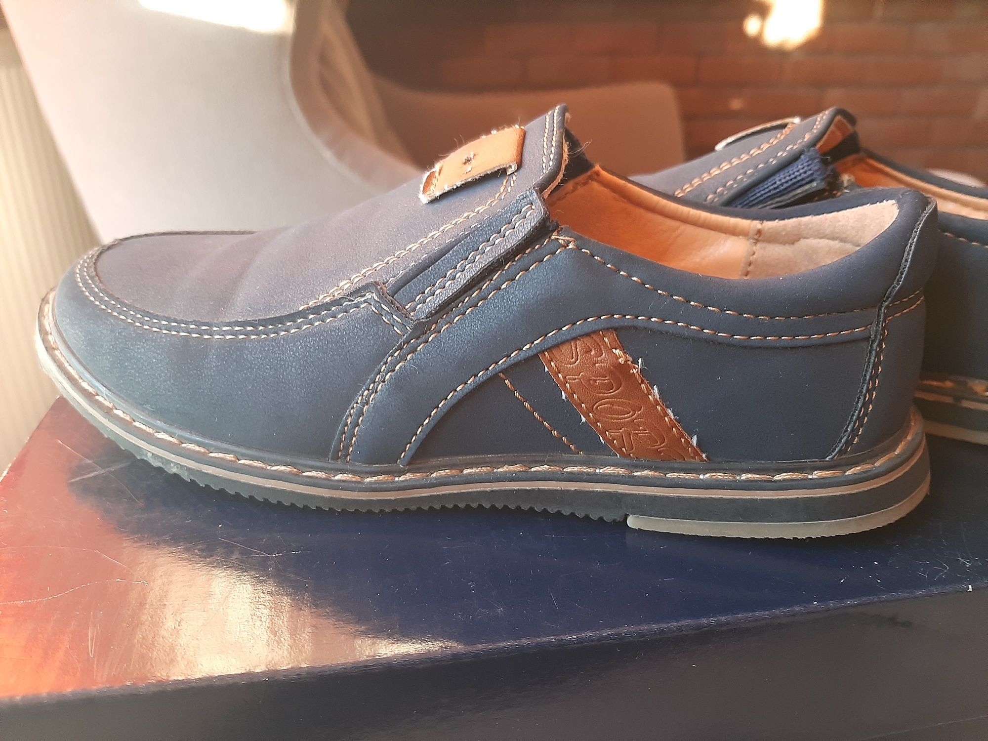 Buty chłopięce pantofle mokasyny r.31/32 wkladka 19cm