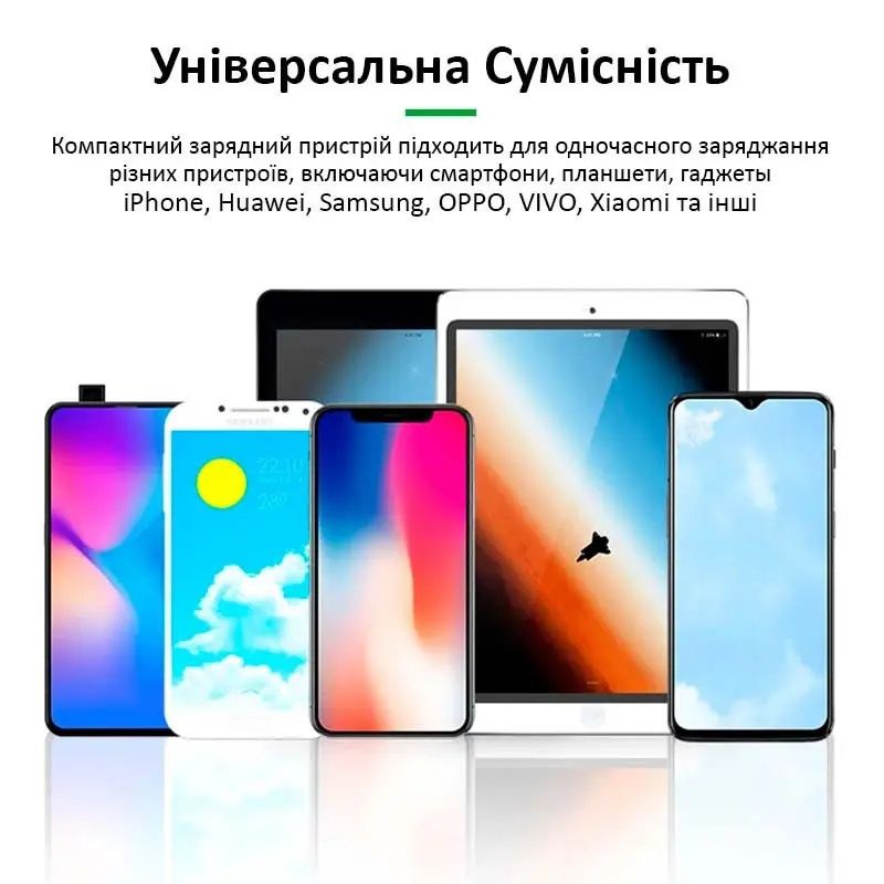 Быстрое зарядное устройство RELIFE RL-304P / 4xUSB / 1xType-C PD3.0 /