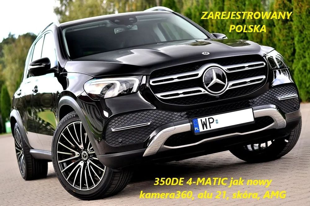 Mercedes-Benz GLE 350DE 4-Matic AMG Line KAMERA360 Skóra Sport Pamięć foteli alu21"