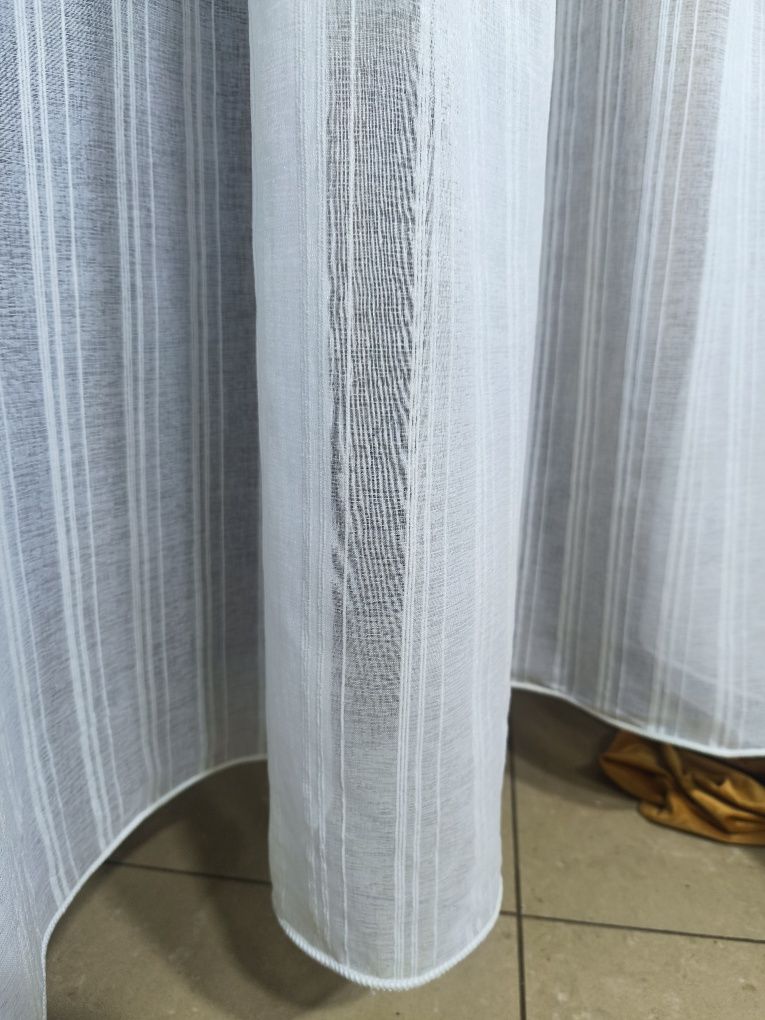 Firanki z metra BATYST zaciemniajacy,biały,obciazn,wys 280 cm OBNIZKA