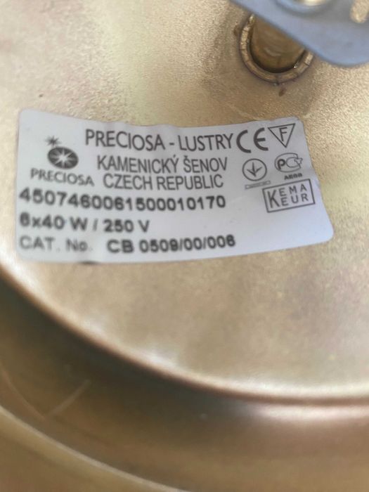 Люстра кришталева чеська PRECIOSA