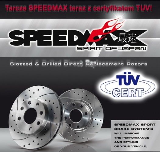 SpeedMax Tarcze SPORTOWE Nawiercane LEON 1M A3-8L AUDI A4-b7-b6-b5