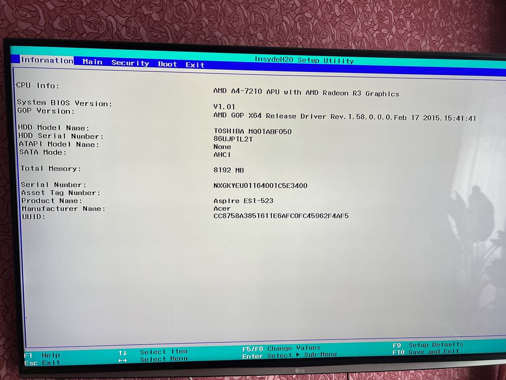 USB плата Acer ES1-523 524 C5W1R LA-D661P A4-7210 разборка ноутбука