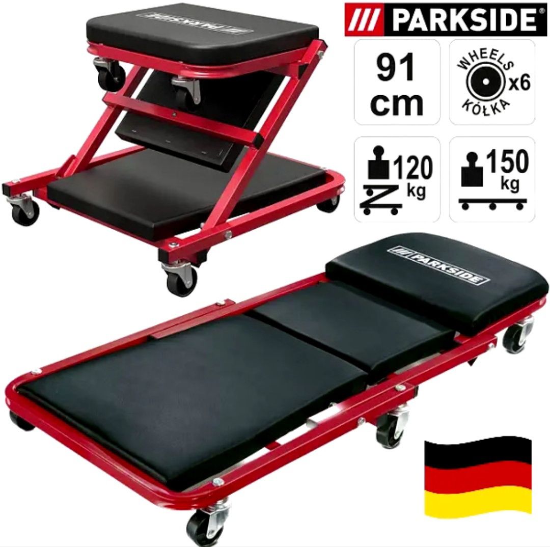 Німецький лежак і стілець для майстерні 2 в 1 Parkside PRW 2 A