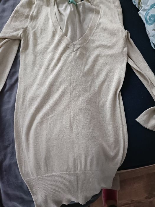 Złoty sweter cienki rozmiar m