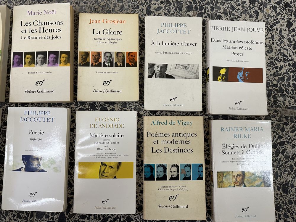 Livros de poesia francesa - edições Gallimard