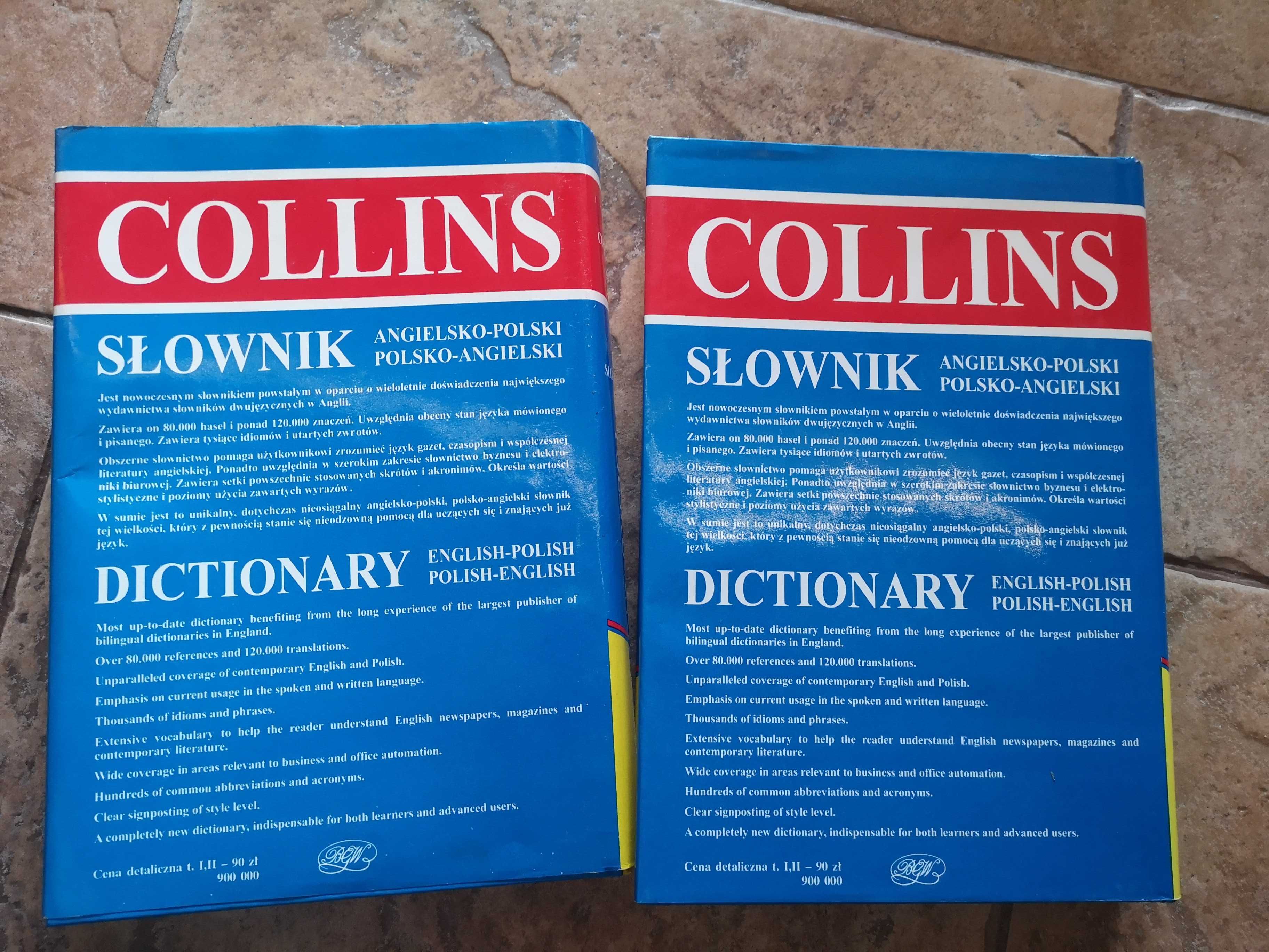 COLLINS Słownik ANG-POL + POL-ANG jak nowy