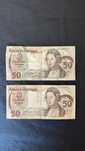 Lote 2 Notas - 50 Escudos - 1968