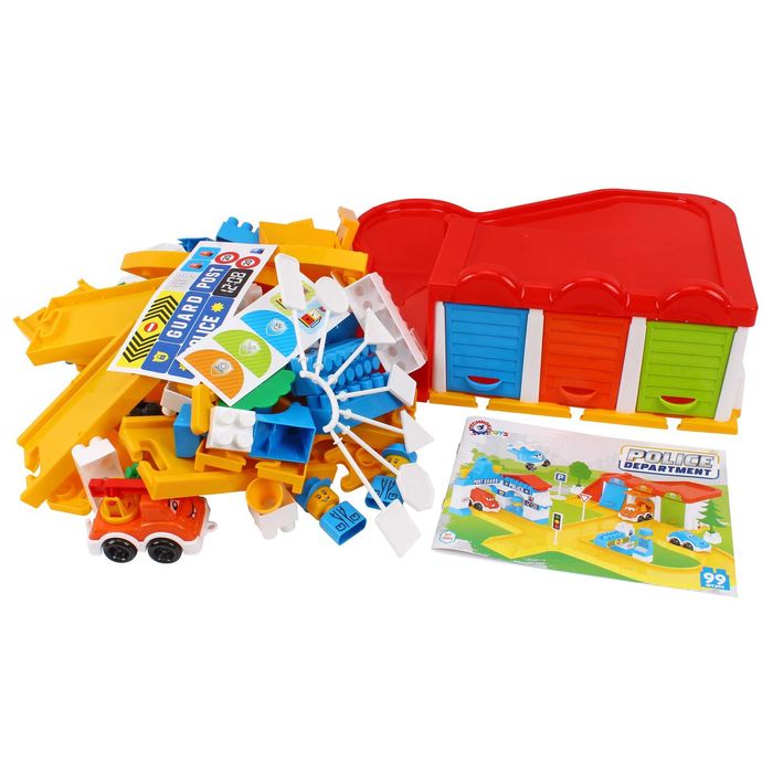 Паркінг "Поліція" 0006 Технок з гаражем, конструктором, машинками,дор