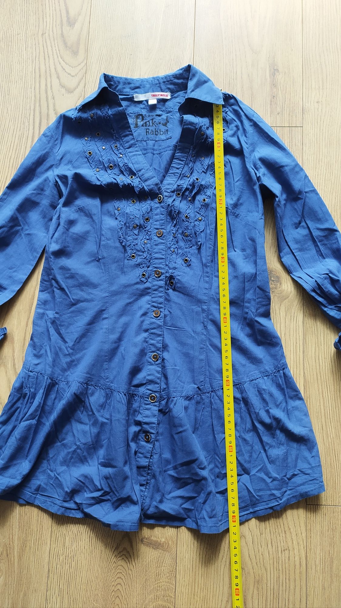 Tunika, Tally Weilj, Pink rabbit, koszula, rozmiar S, 36, jeansowe