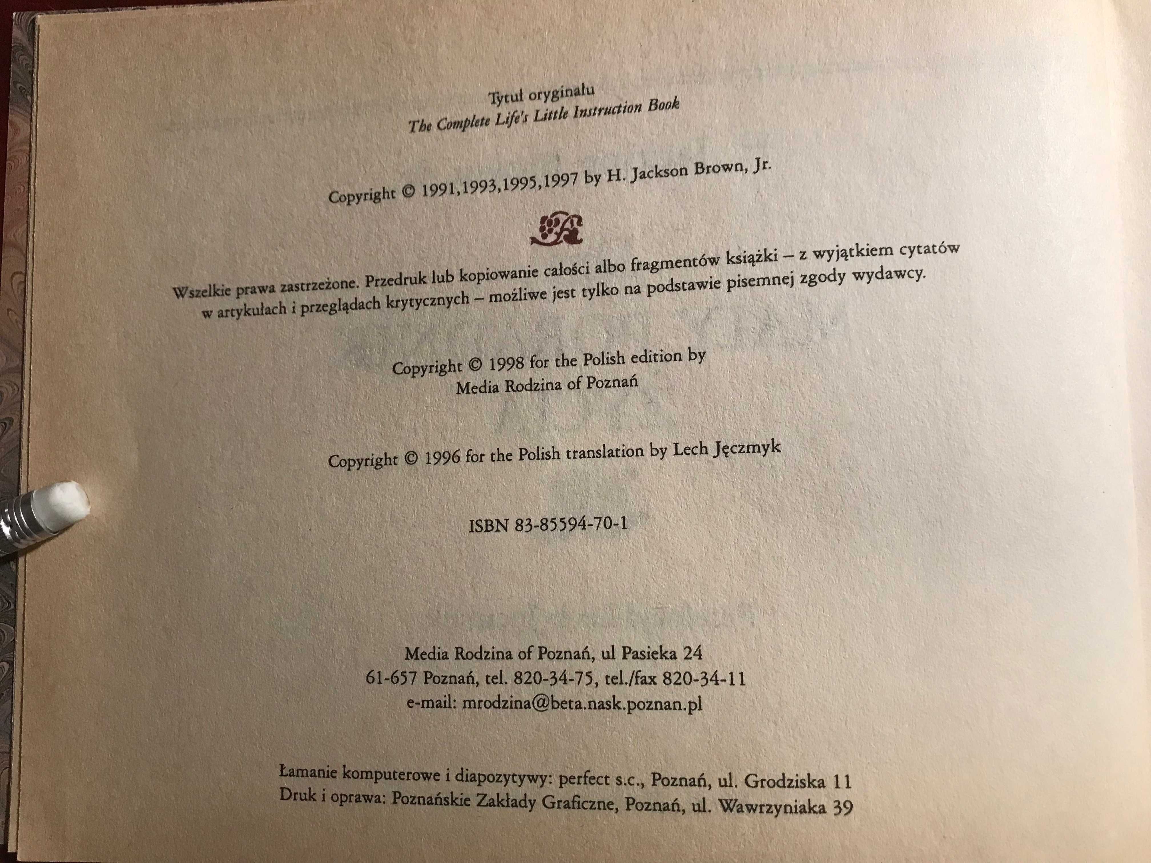 Duży mały poradnik życia H. Jackson Brown,Jr., Lech Jęczmyk