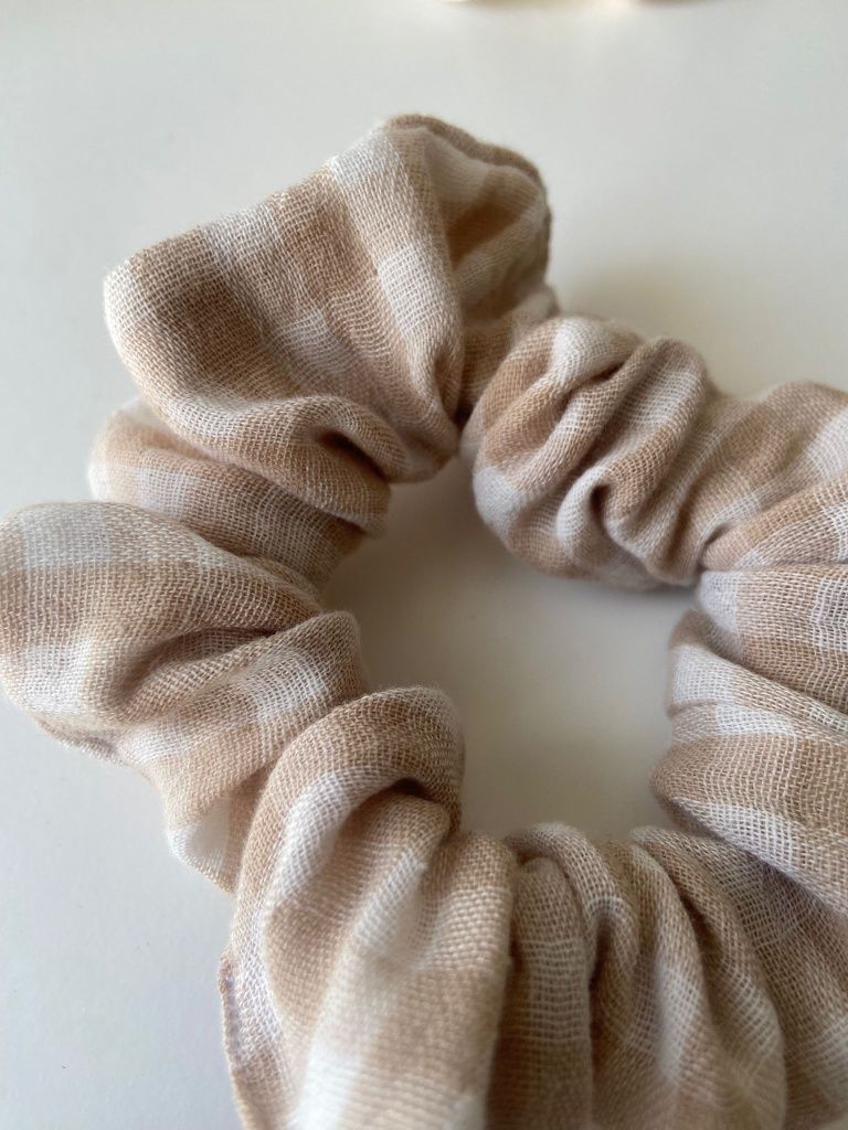 Scrunchie/elastico Vichy para cabelo