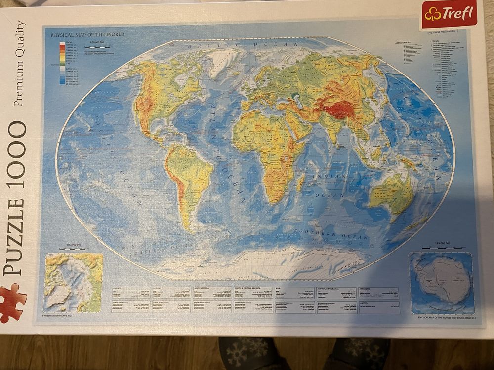 Puzzle 1000 mapa świata