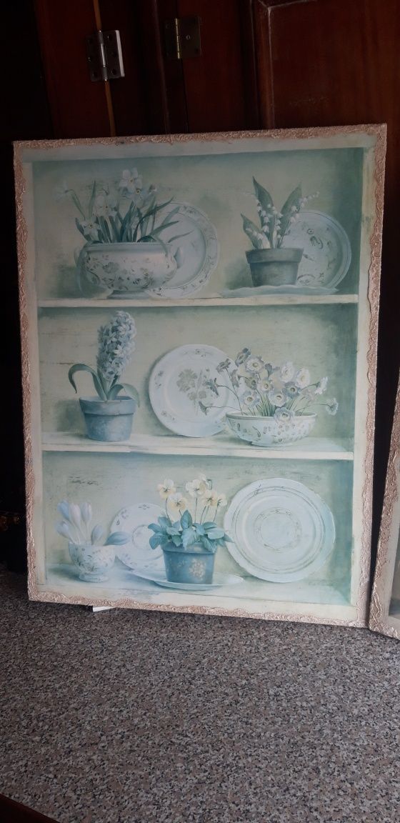 Conjunto de 2 Quadros em Tela