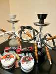 Shisha 29cm. 2 mangueiras (+carvão +boquilhas) •PACK TOP