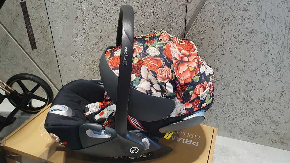 Cybex Priam Spring Blossom Dark wózek nosidełko Gondola fotelik baza