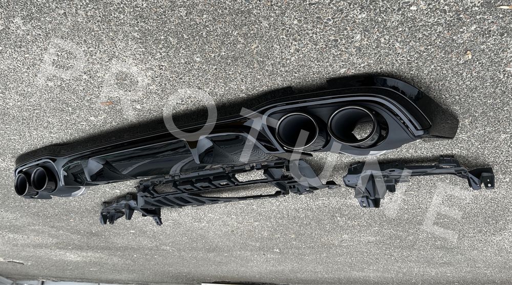 Диффузор E53 AMG W213 Mercedes E-class 2015-2020 +Насадки Накладка