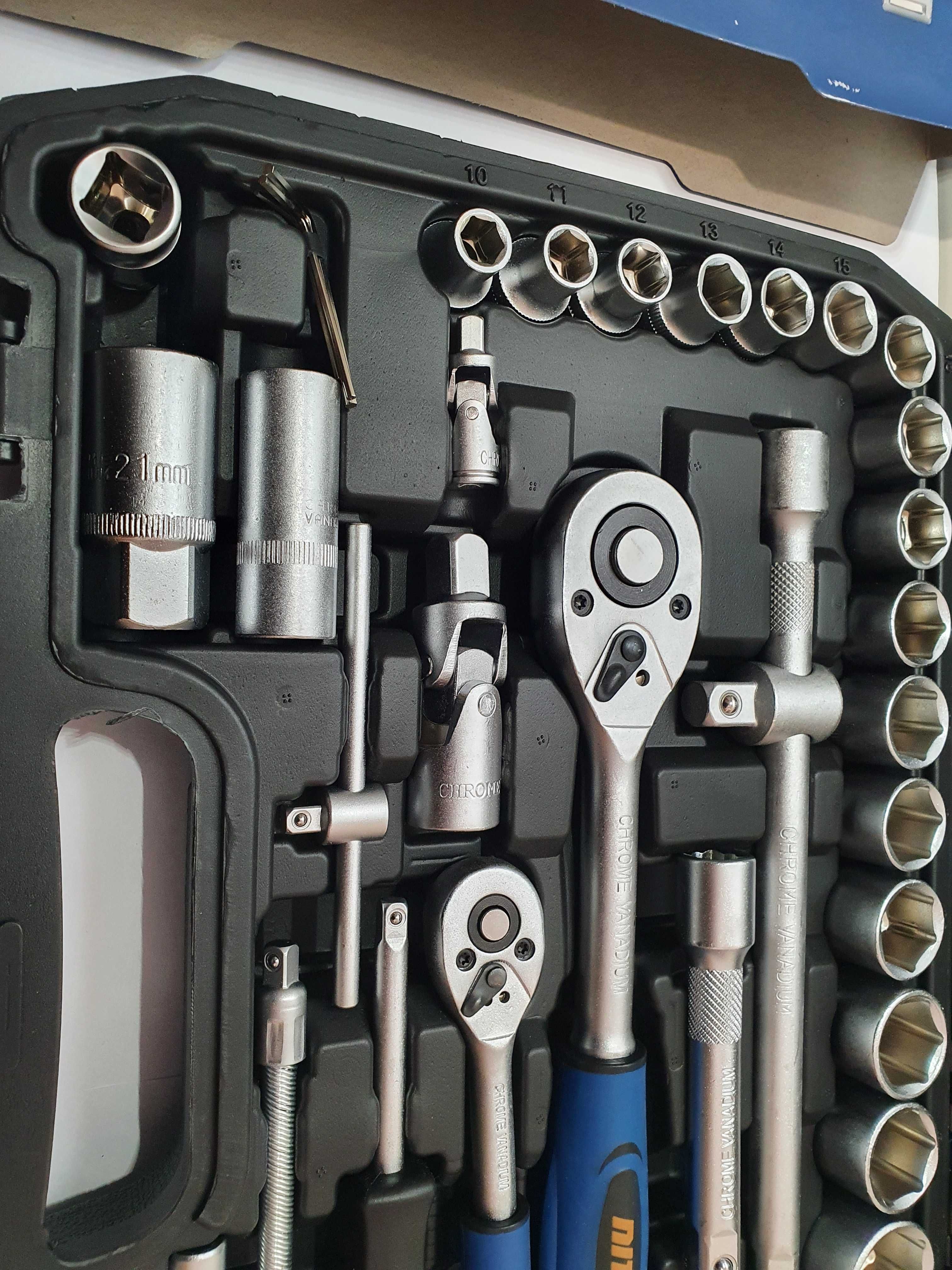 Komplet klucze nasadowe +grzechotki NITEO TOOLS -94el Nowe neo king
