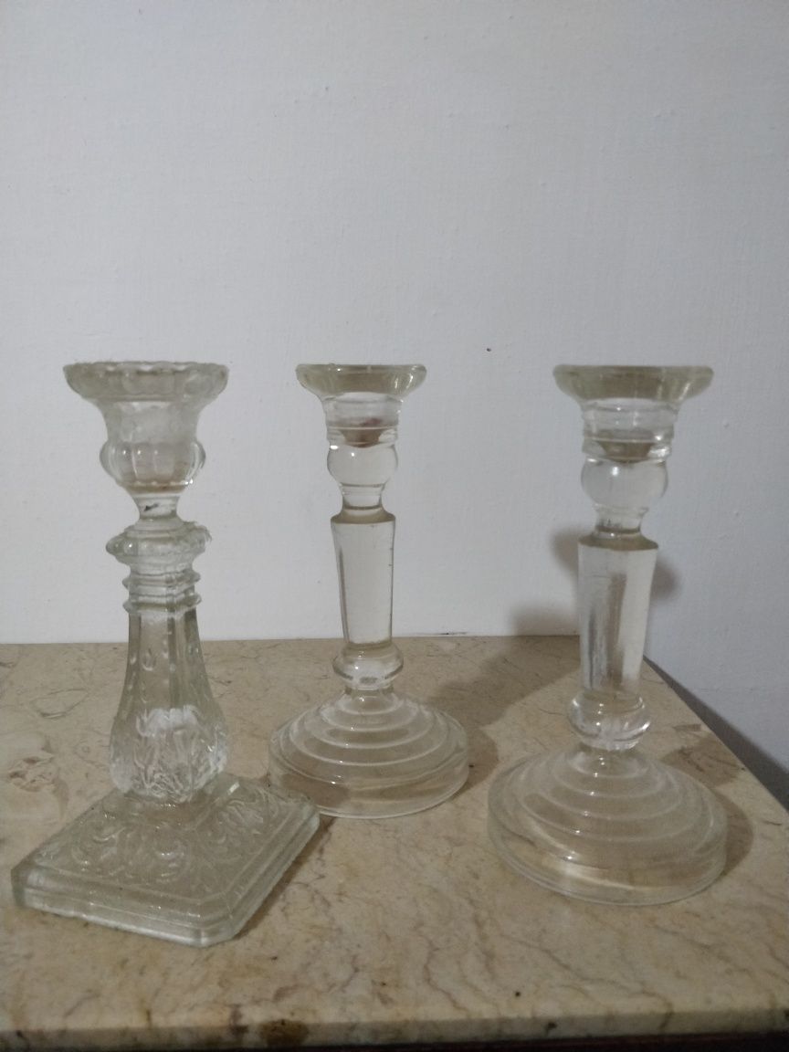 Castiçais em Vidro