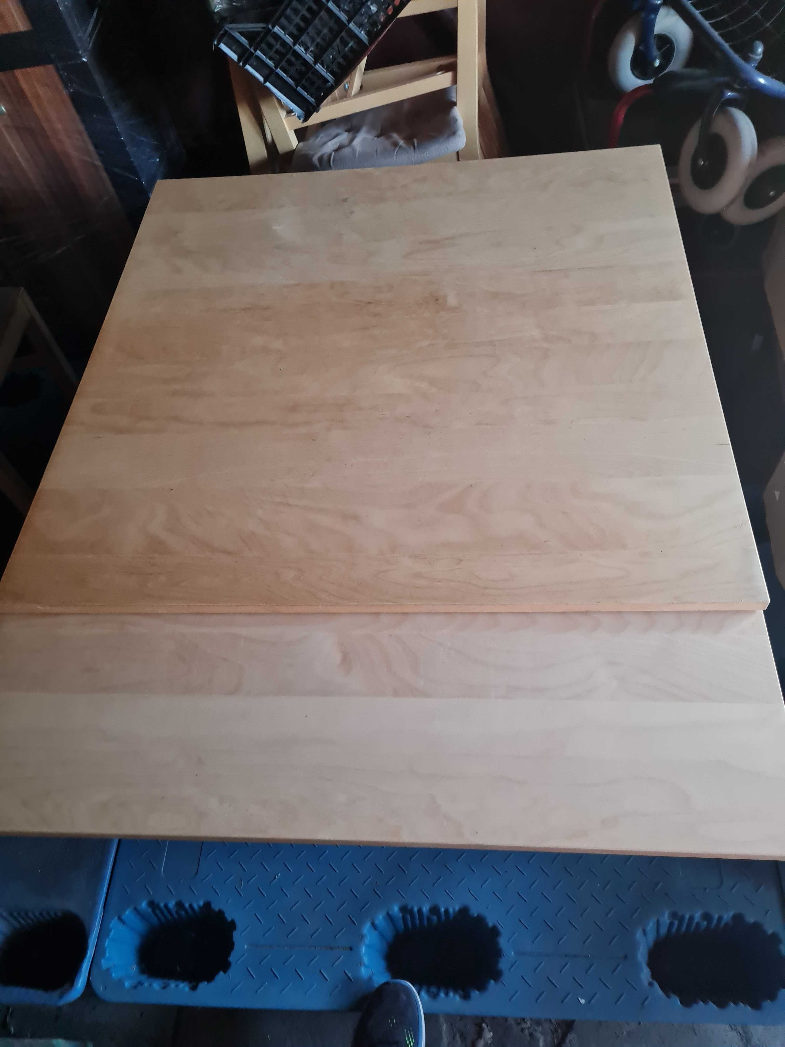 Stół rozkładany 90x90, 90x180 + 4 krzesła