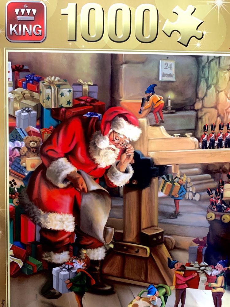 Puzzle „ Pracownia św. Mikołaja”, 1000 elementów, King