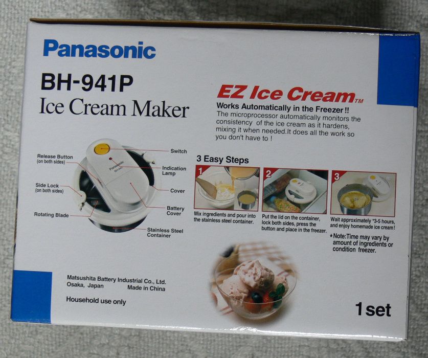 Urządzenie do domowego wyrobu lodów "Panasonic"