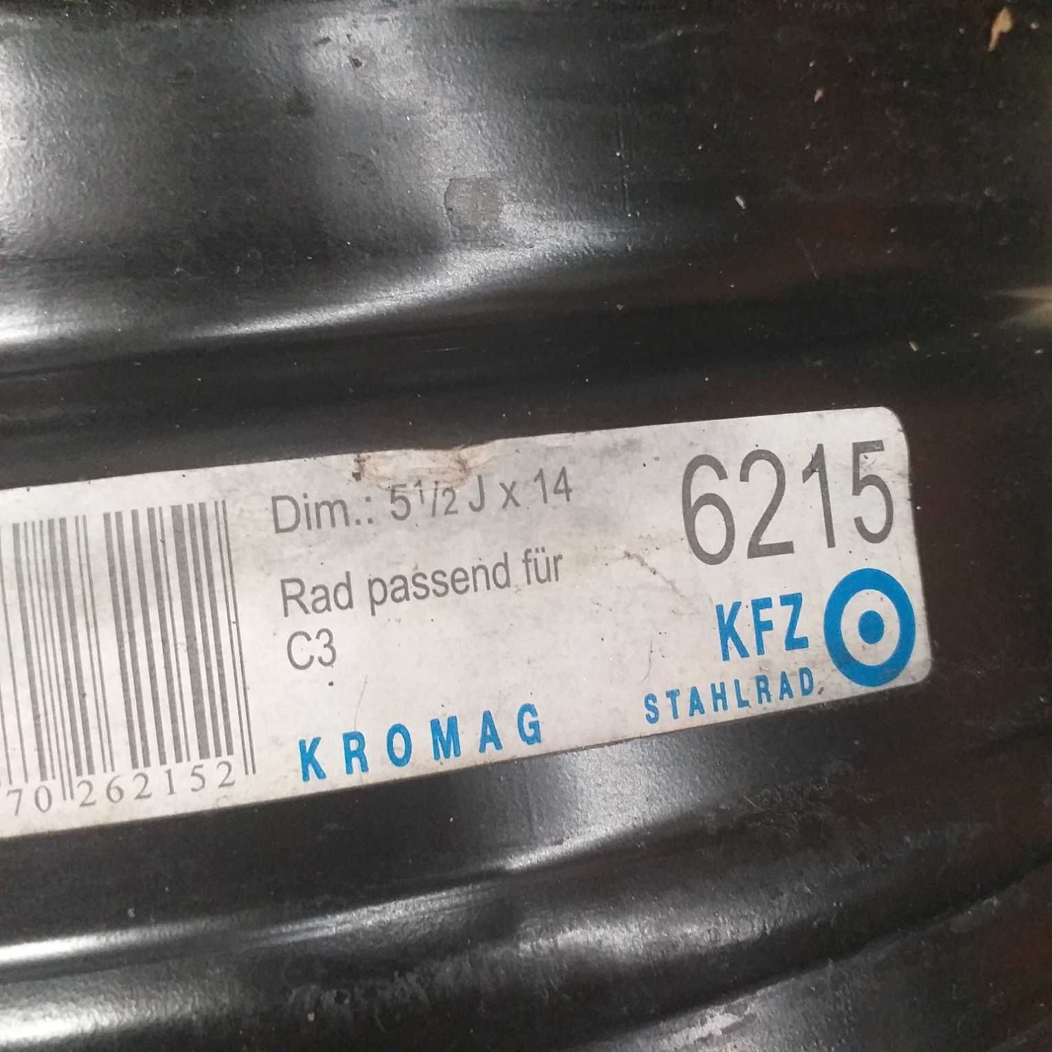 Felgi Stalowe 5,5Jx14 ET24 4X108 Citroen/Peugeot