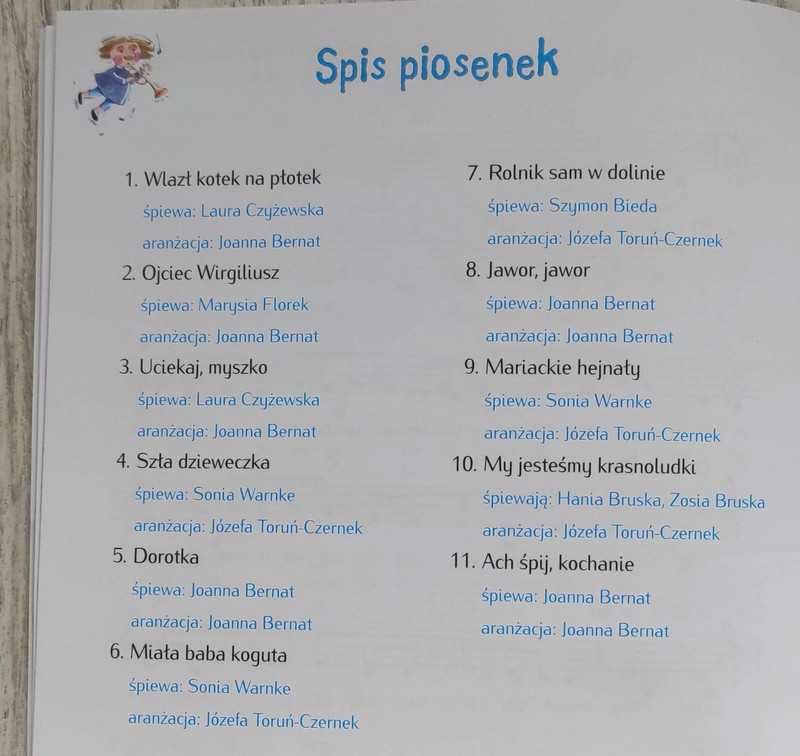 Książka z płytą-Piosenki dla małych dzieci, J.Bernat, J.Toruń-Czernek