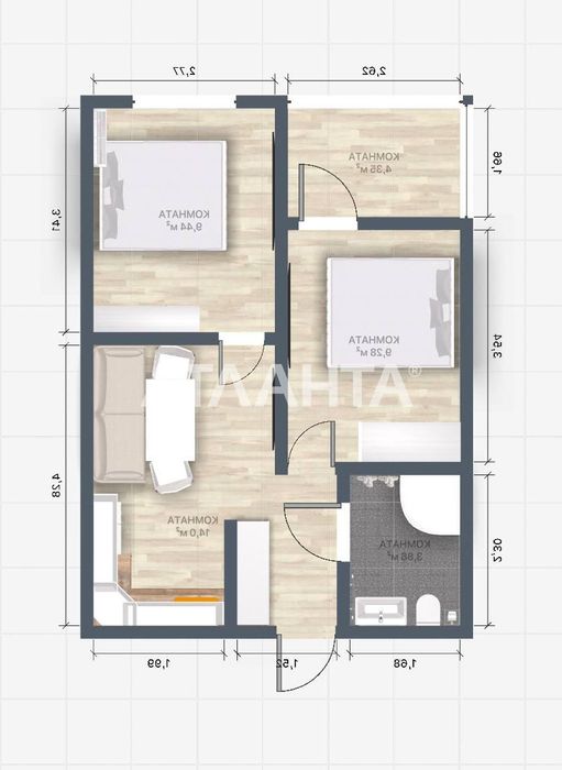 Євродвушка м.Теремки єОселя  ВПО.