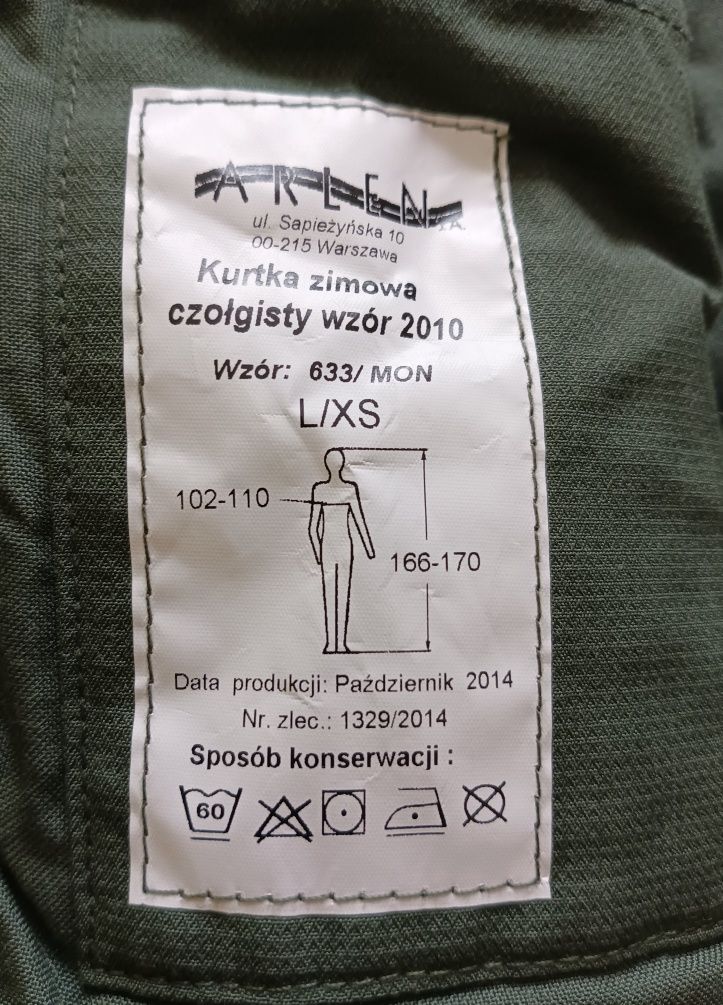 Kurtka zimowa czołgisty  633/MON - L/XS