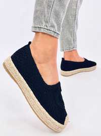 Ażurowe Espadryle Baleriny Dagonei Black