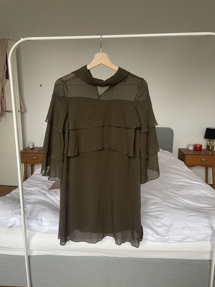 Sukienka Zara khaki