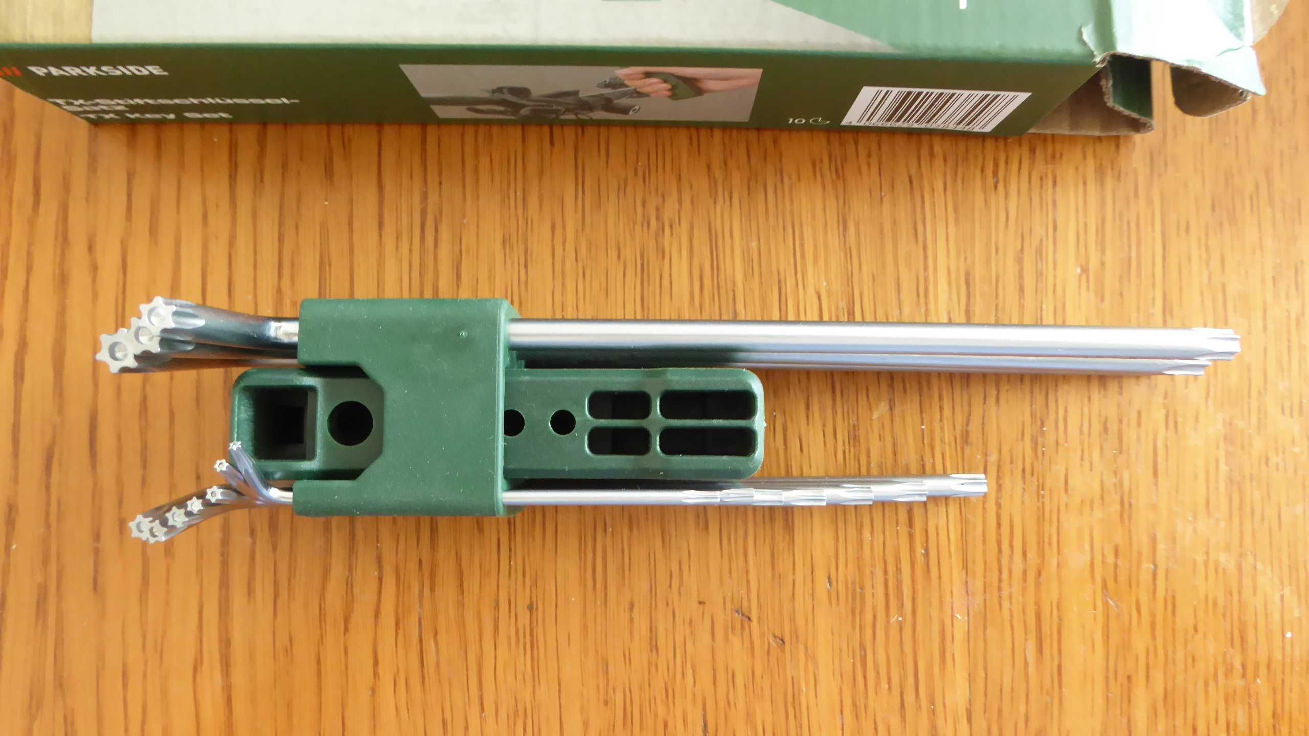 Nowy zestaw 10 kluczy TORX z uchwytem PARKSIDE WWS-ISRS-11