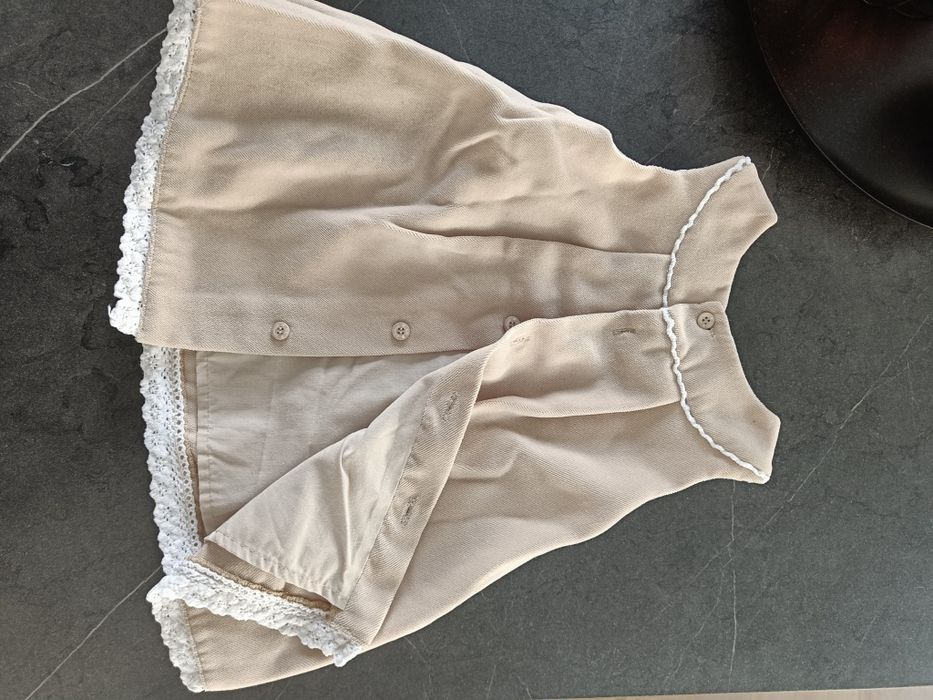 Ubranie sukienka  na chrzest dla dziewczynki 68 komplet buty opaski