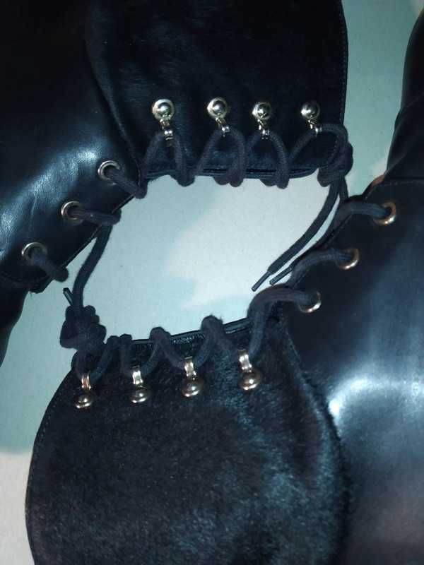 Markowe workery Massimo Dutti Zara 40 kozaki botki damskie czarne