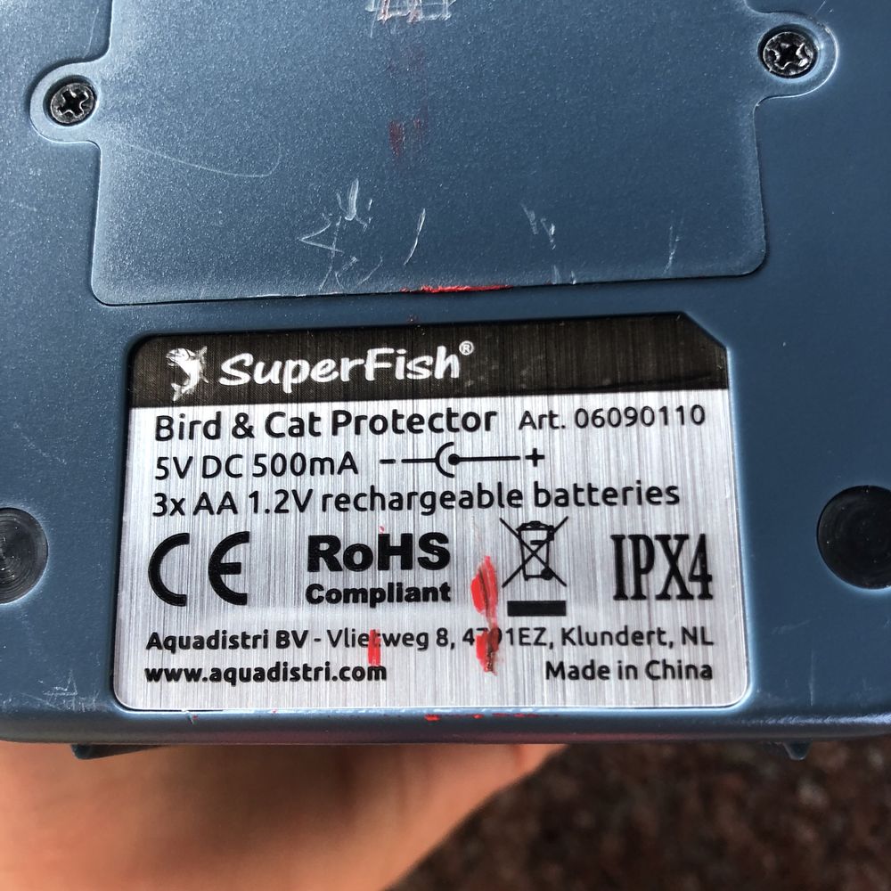 Ультразвуковий відлякувач котів і птахів Superfish Bird