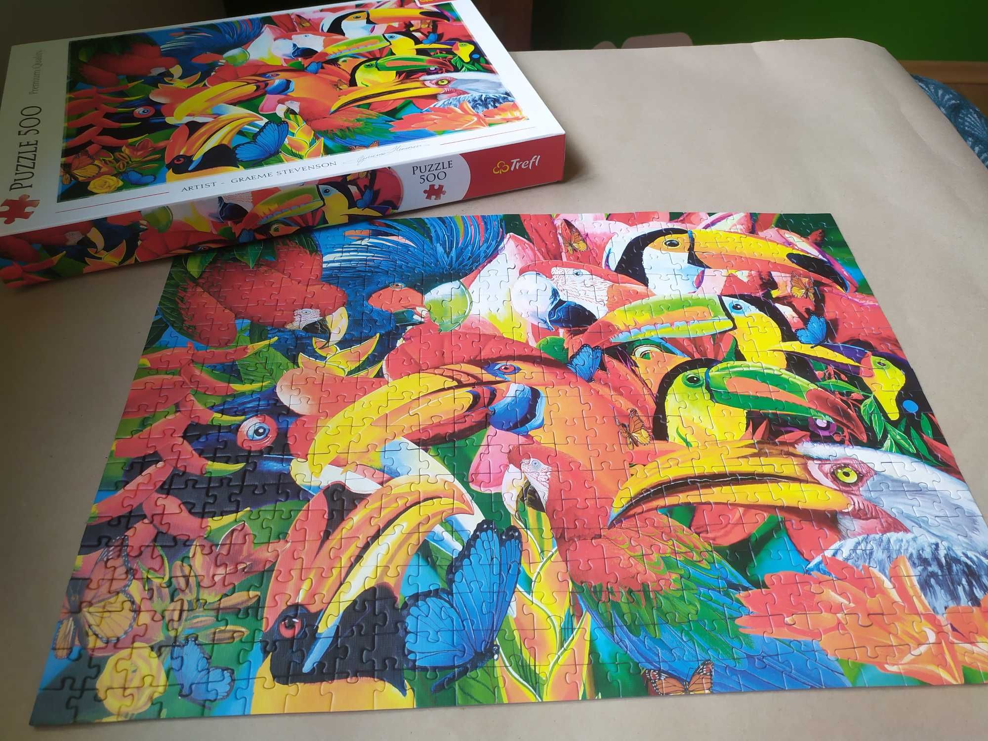 Puzzle 500 "ptaki" wszystkie elementy