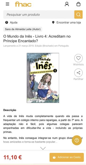 Livros “o mundo de Inês”