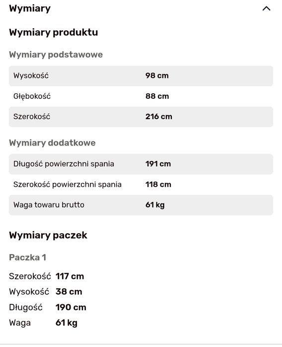 Wersalka, sofa , kanapa ciemnoszara, rozkładana, 2 poduszki. Nowa !