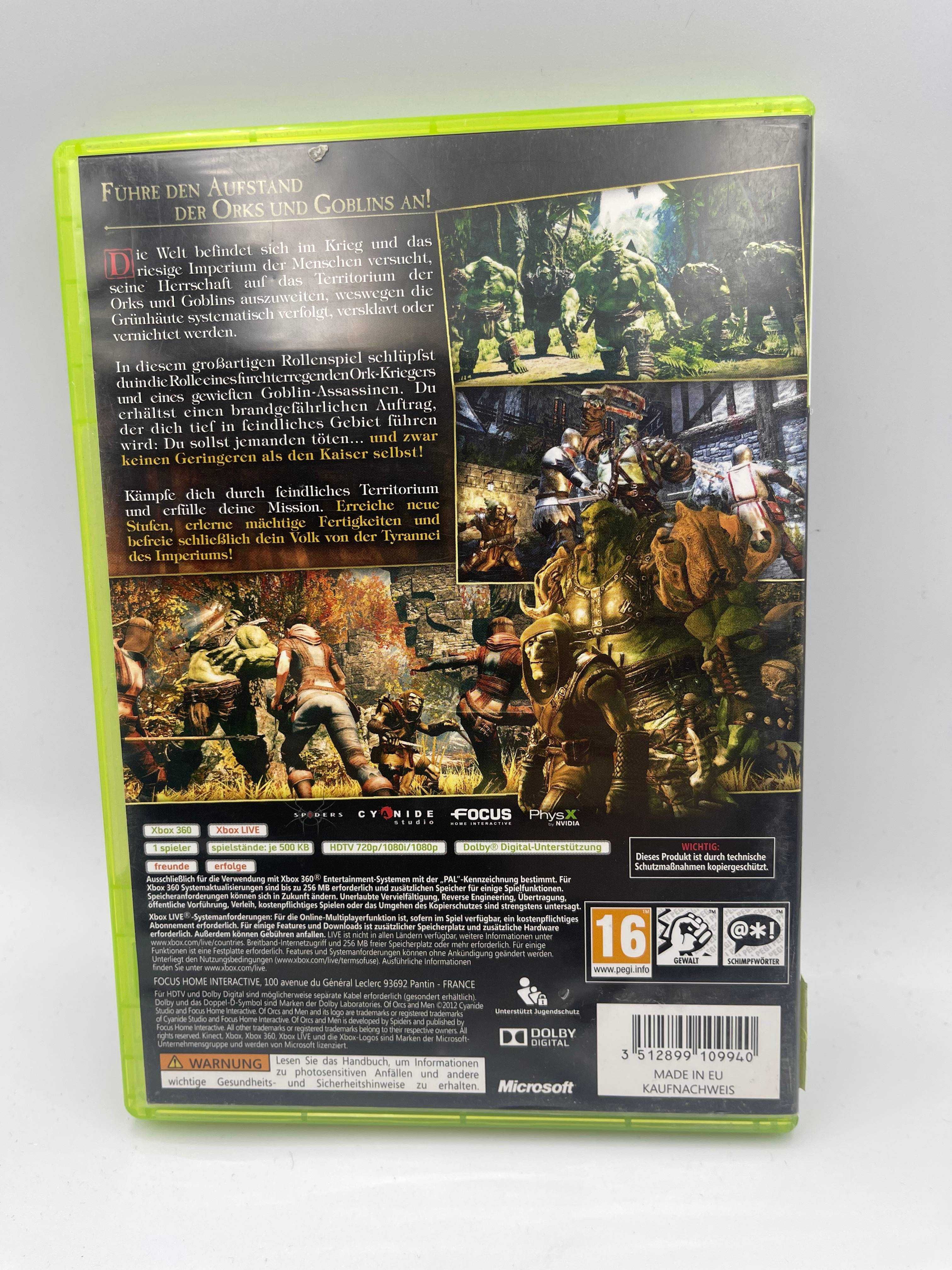 Of Orcs and Men Xbox 360